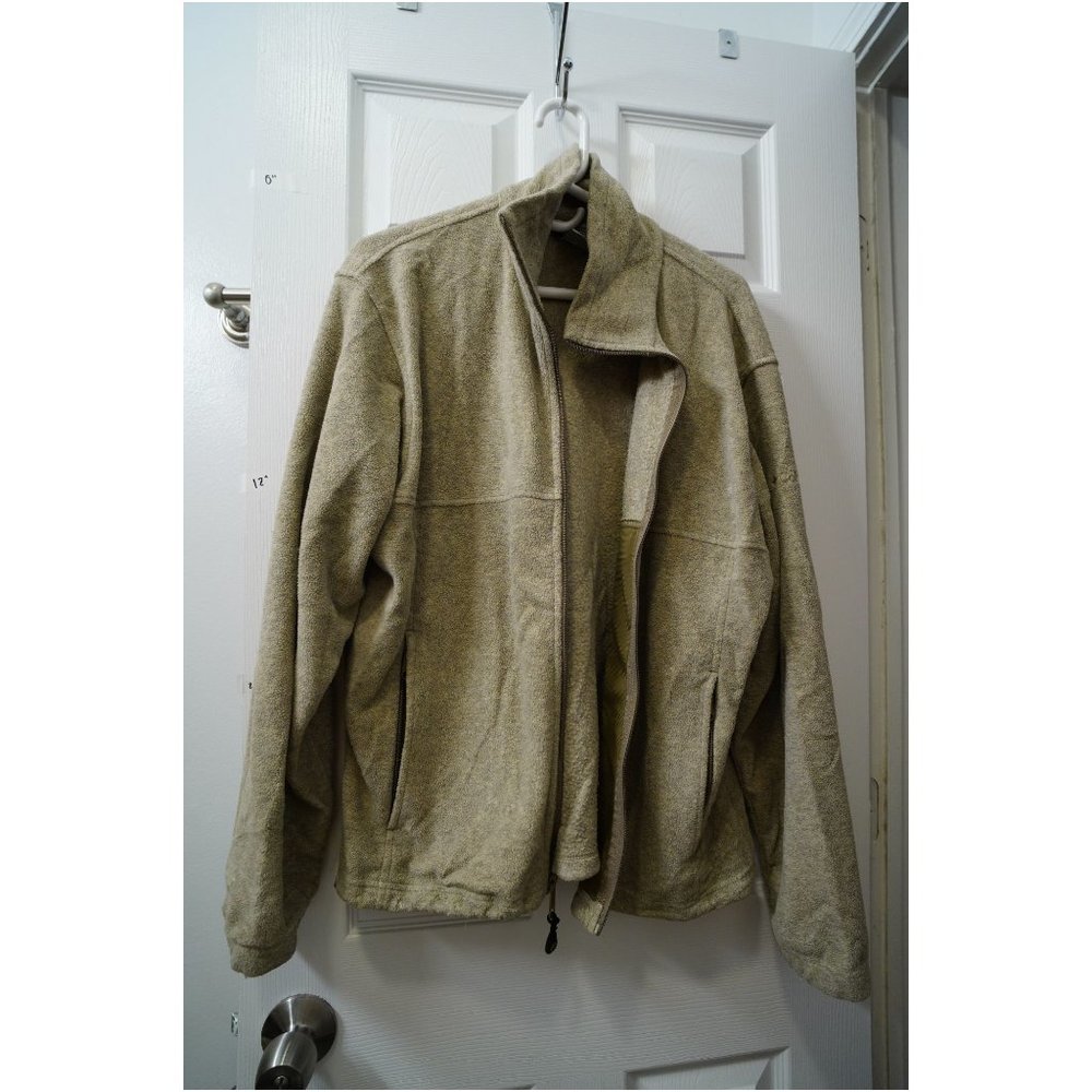 columbia fleece zip jacket tan womens
